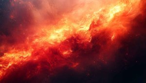 Fiery Nebula Wallpaper: Space, Galaxy, Universe, 4K Desktop Background