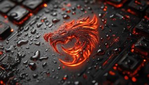 Glowing Dragon Wallpaper: 4K Gaming, Red Aesthetic, Dark Background