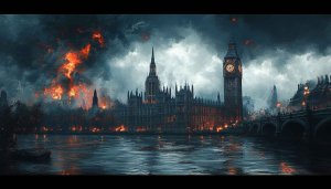 London Fire Wallpaper, Big Ben Wallpaper, City Wallpaper, 4K Wallpaper