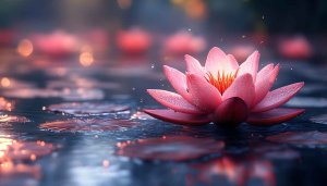 Pink Lotus Wallpaper: Water Lily Serenity 4K Wallpaper for Desktop