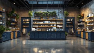 Spa Shop Wallpaper: Interior Design, Retail Space, Aesthetic Room Decor