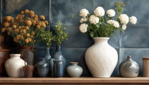 Flower Vase Wallpaper, Floral Arrangement, Home Decor, Still Life