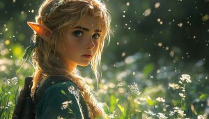 Zelda Wallpaper: Breath of the Wild, Cute Elf Girl Portrait