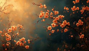 Peach Blossom Wallpaper: Floral Spring Flower Tree Art for Desktop