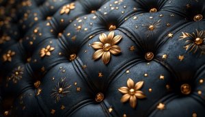 Elegant Flower Leather Texture Wallpaper for Desktop and Mobile