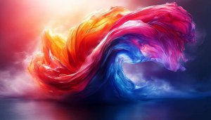 Abstract Color Wave Wallpaper: Artistic Design for Desktop & Mobile