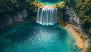 Waterfall Wallpaper: Scenic Landscape Nature 4K UHD For Desktop