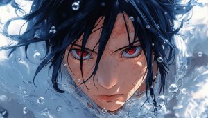 Sasuke Uchiha Anime Wallpaper, Naruto, Red Eyes, Black Hair