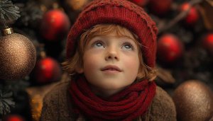 Christmas Kid Wallpaper, Festive Season Wallpaper, Holiday Desktop Wallpaper