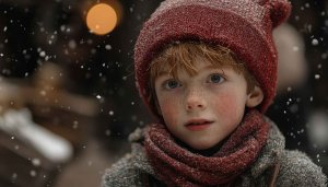 Winter Child Wallpaper | Christmas Wallpaper | Holiday Season Wallpaper