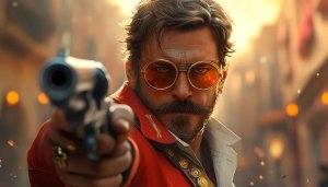 Steampunk Gunslinger Wallpaper - High Resolution for Desktop & Mobile