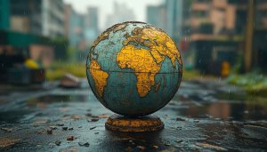 Globe Wallpaper: Aesthetic World Map Art Background for Desktop