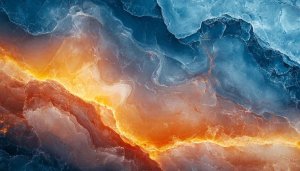 Abstract Marble Wallpaper: Blue and Gold Aesthetic Backgrounds for Desktop