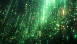 Green Matrix Wallpaper, Abstract Lines 4k Wallpaper, Tech Background