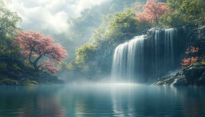 Waterfall Wallpaper: Nature, Landscape, Scenic, 4k wallpaper for Desktop