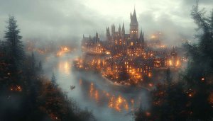 Hogwarts Castle Wallpaper, Harry Potter Wallpaper, Fantasy Wallpaper, 4k Wallpaper