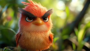 Angry Birds Movie Wallpaper: Cute Red Bird Cartoon Character Art