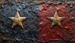 Star Texture Wallpaper: Gold Stars on Red and Black Backdrop