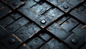 Metal Armor Wallpaper: Dark Textured Steel for Desktop & Mobile