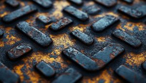 Grungy Metal Texture Wallpaper: Industrial Steel Pattern Background 4K