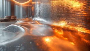 Abstract Silver and Gold Interior Design Wallpaper for Desktop