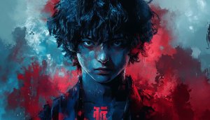 Anime Wallpaper: Artistic Portrait of Japanese Character for Desktop
