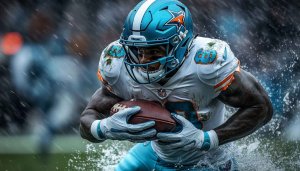 Football Wallpaper: NFL Player in Action 4K Wallpaper