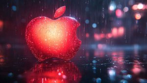 Red Apple Logo 4K Wallpaper for Desktop & Mobile Devices