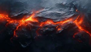 Fiery Lava Flow Wallpaper for Phone and Desktop Background