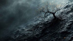Dark Tree Wallpaper, Nature Landscape Wallpaper, Gloomy Aesthetic Wallpaper