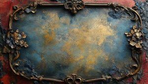 Ornate Frame Wallpaper: Vintage, Floral, Textured Background for Desktop