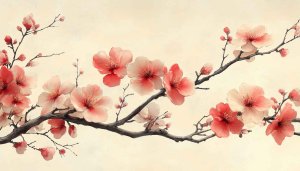 Cherry Blossom Wallpaper, Floral Art, Springtime Bloom, Aesthetic Desktop