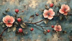 Floral Painting Wallpaper: Aesthetic Flower Art for Desktop Background