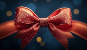 Sparkling Ribbon Bow Wallpaper for Festive Occasions and Celebrations