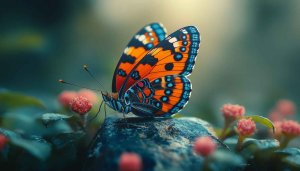 Vibrant Butterfly Wallpaper: HD Nature Scene for Desktop and Mobile