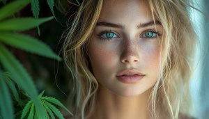 Blonde Model Wallpaper, Freckles, Green Eyes, Portrait, Aesthetic Wallpaper