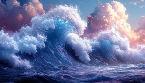 Ocean Wave Wallpaper: Aesthetic Sea Wave 4k Desktop Background