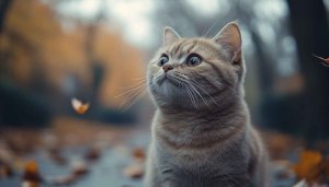 Cute Cat Wallpaper: Autumn Kitten 4K Wallpaper for Desktop, Laptop