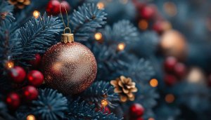 Festive Christmas Wallpaper: Tree Ornaments, Holiday Backgrounds, Festive Desktop