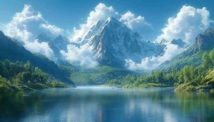 Mountain Lake Wallpaper, Scenery Wallpaper, Nature Wallpaper, 4K Wallpaper