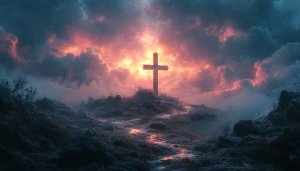 Cross Wallpaper: Easter Theme, Religious Background, Spiritual Image for Desktop