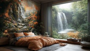 Waterfall Wallpaper, Scenic View Wallpaper, Landscape Wallpaper for Desktop, Nature Wallpaper