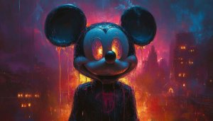 Evil Mickey Mouse Wallpaper, Cartoon Art Background, 4K Laptop Wallpaper