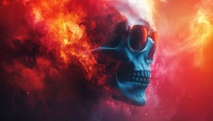 Skull Fire Wallpaper, Halloween Wallpaper, Cool Skull Wallpaper 4k