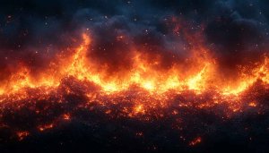 Fiery Lava Field Wallpaper for Desktop and Mobile in 4K