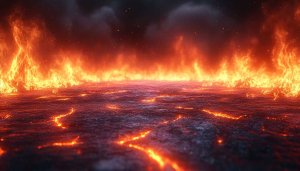 Inferno Fire Lava Wallpaper for Desktop, Laptop, Phone, in 4K