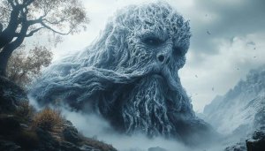 Giant Wallpaper: Fantasy Mountain Spirit Artwork for Desktop & Mobile