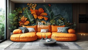 Floral Wallpaper, Flower Wallpaper for Living Room, Interior Design HD