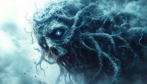 Horror Monster Wallpaper: Scary Creature, Dark Fantasy Art, 4K