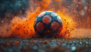 Intense Soccer Ball Wallpaper | Sports Action Scene